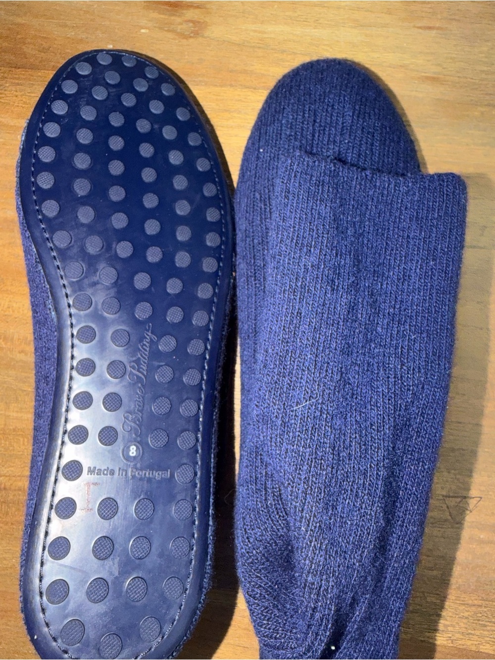 Knee-High Knit Heeled Boots in Navy - Unbranded - Picture 5 of 5